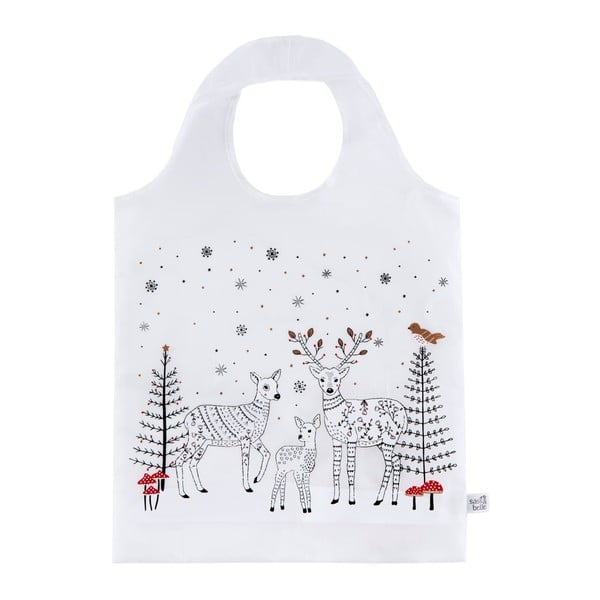 Bijela torba za kupnju s božićnim motivom Sass &amp; Belle Winter Forest