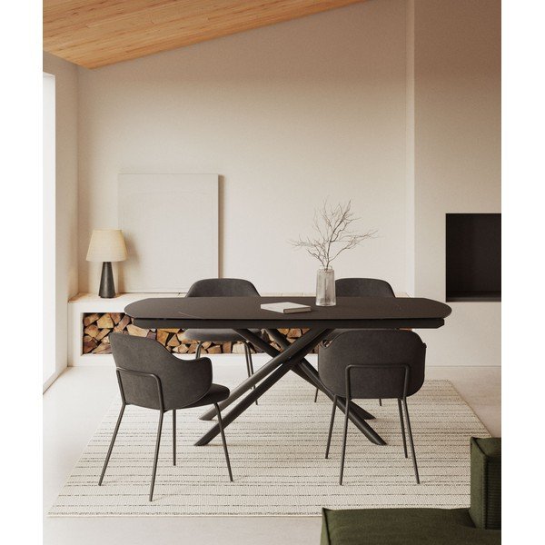 Proširiv blagovaonski stol s dodatnom pločom s keramičkom daskom 100x130 cm Yodalia – Kave Home-image-1