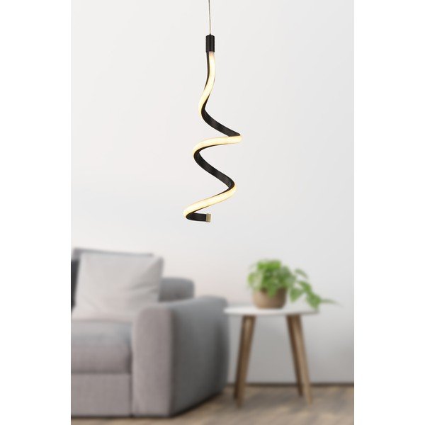 Crna metalna LED viseća svjetiljka ø 12 cm Hilton – Squid Lighting-image-1