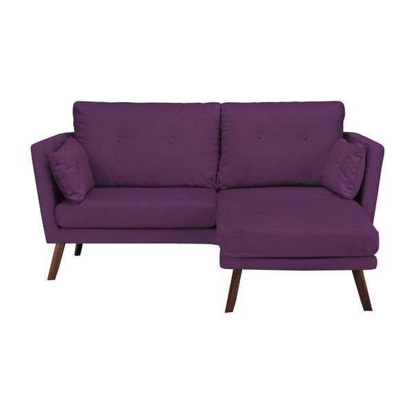 Tamnoljubičasti trosjed Mazzini Sofas Elena, s ležaljkom u desnom kutu-image-2