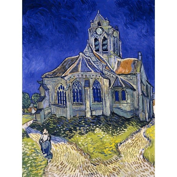 Slika reprodukcija 50x70 cm The Church at Auvers, Vincent van Gogh – Fedkolor