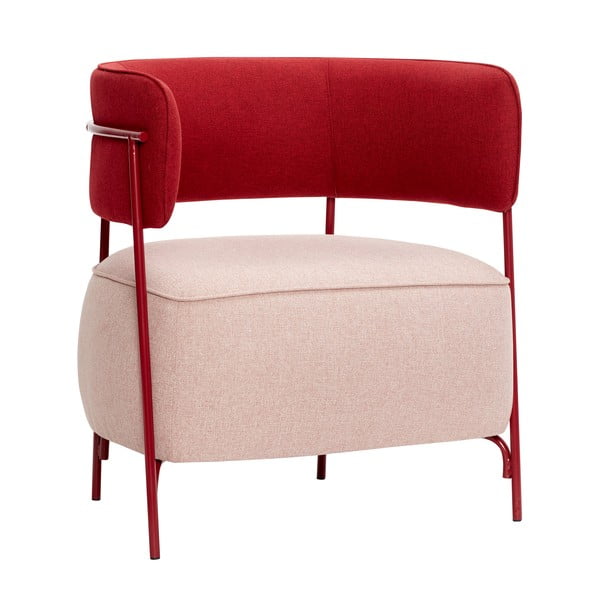 Crveno-ružičasta fotelja Hübsch Cherry