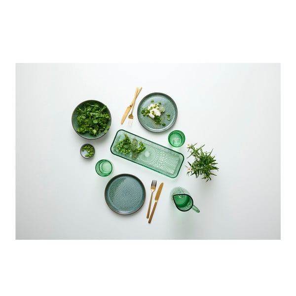 Zeleni stakleni tanjur za posluživanje 14x38 cm Kusintha – Bitz-image-4