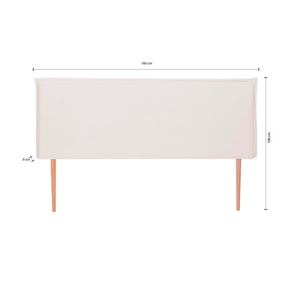 Bež tapecirano uzglavlje 160x100 cm Edmond - Really Nice Things-image-4