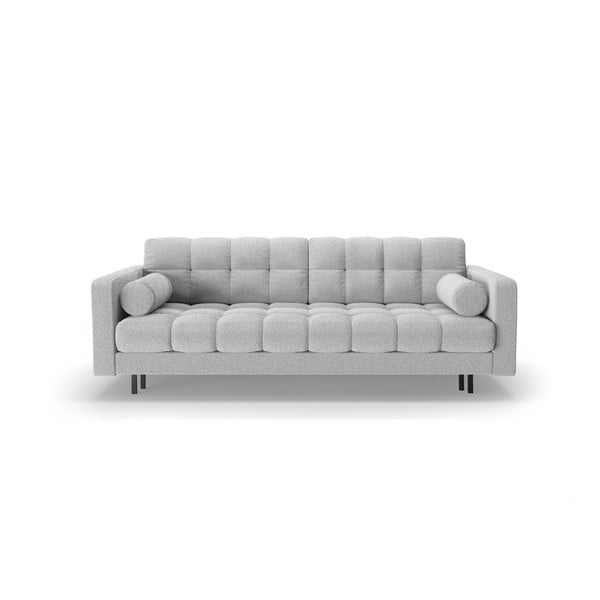 Svijetlo siva sklopiva/s prostorom za odlaganje sofa od bouclé tkanine 222 cm Bali – Cosmopolitan Design