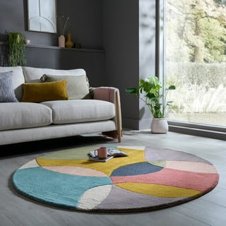 Ručno rađen vunen okrugao tepih ø 160 cm Glow Multi – Flair Rugs