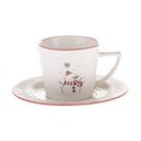 Bijela porculanska šalica s božićnim motivom 110 ml Snowman – Dakls