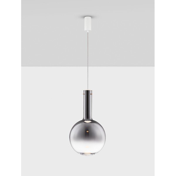 Siva staklena LED viseća svjetiljka s mogućnosti zatamnjivanja ø 30 cm Nostos – Nova Luce-image-3