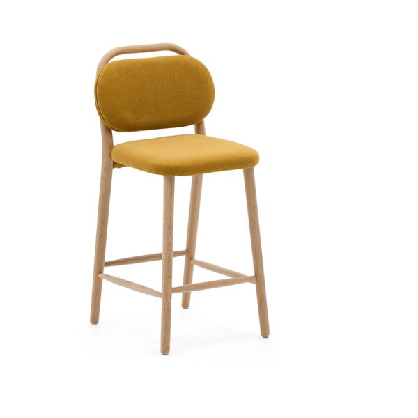 Senf žuta barska stolica (visine sjedala 66 cm) Helda – Kave Home