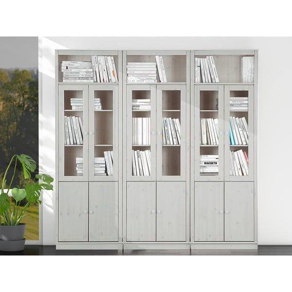 Bijela vitrina od masivnog bora 518x223 cm Anita – Støraa-image-1