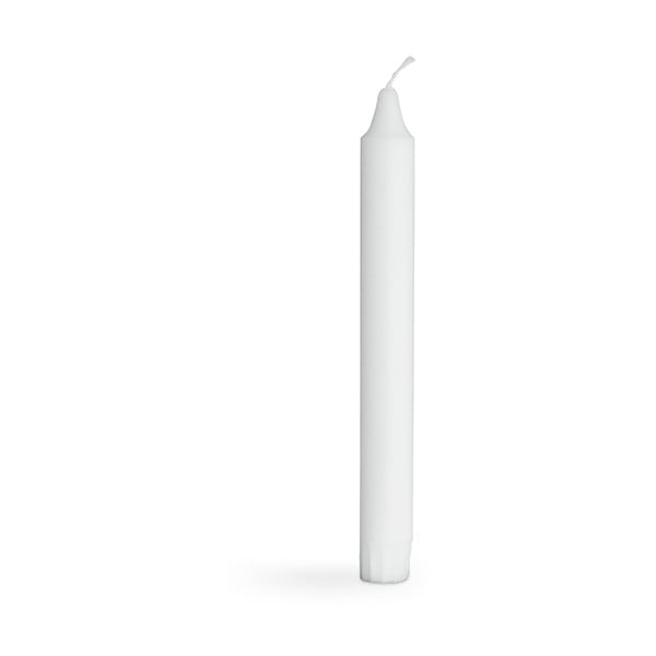 Set s 10 bijelih dugih svijeća Kähler Design Candlelights, visina 20 cm