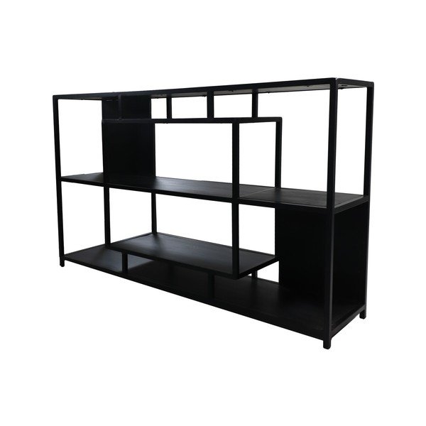 Crna polica od drveta manga 150x90 cm - HSM collection-image-1