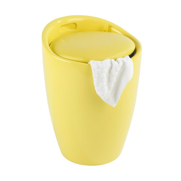 Žuta košara za rublje i stolica u jednom Wenko Candy, 20 l
