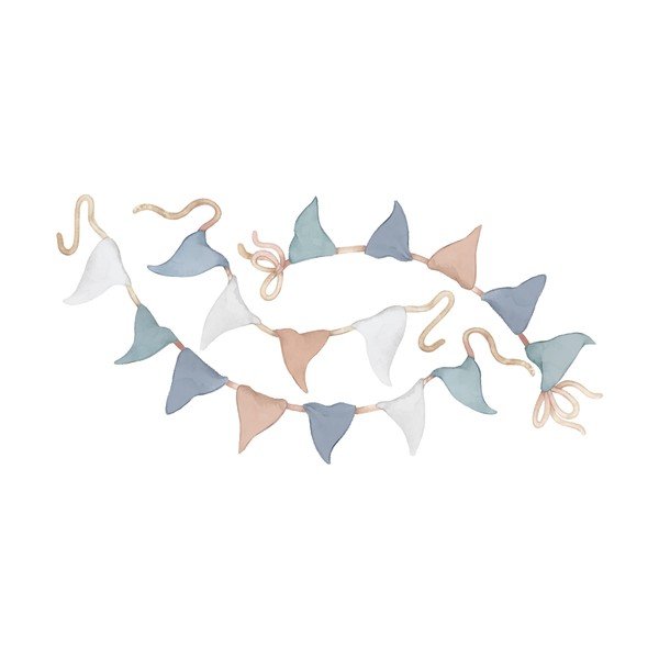 Dječje naljepnice u setu 3 kom 66x33 cm Pennant Garlands – Lilipinso