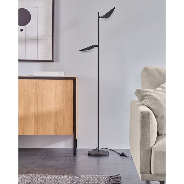 Crna LED stojeća svjetiljka (visina 150 cm) Veleira – Kave Home-image-1