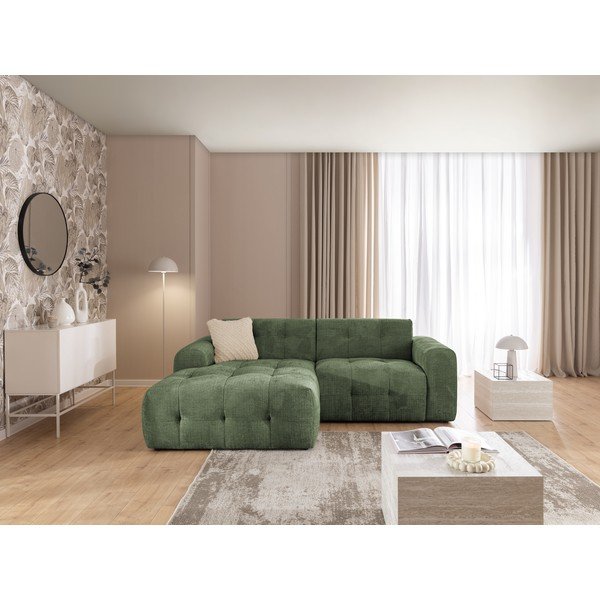 Zelena kutna garnitura (s lijevim kutom/s ležaljkom) Melva – Ropez-image-2