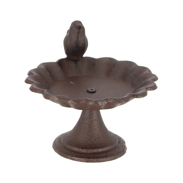 Hranilica za ptice od lijevanog željeza na niskoj podlozi Esschert Design, širine 19,2 cm-image-1