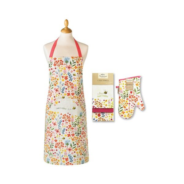 Ručnici, pregača i rukavica u setu 5 kom Bee Happy – Cooksmart ®