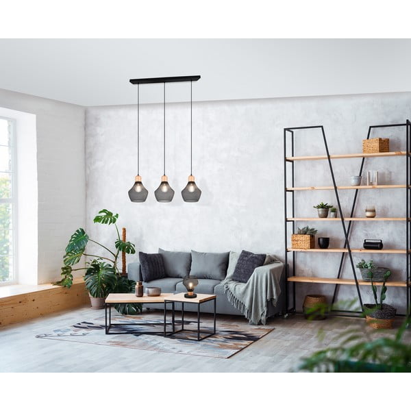 Crna stolna lampa s metalnim sjenilom (visina 25 cm) Valeria – Reality-image-1