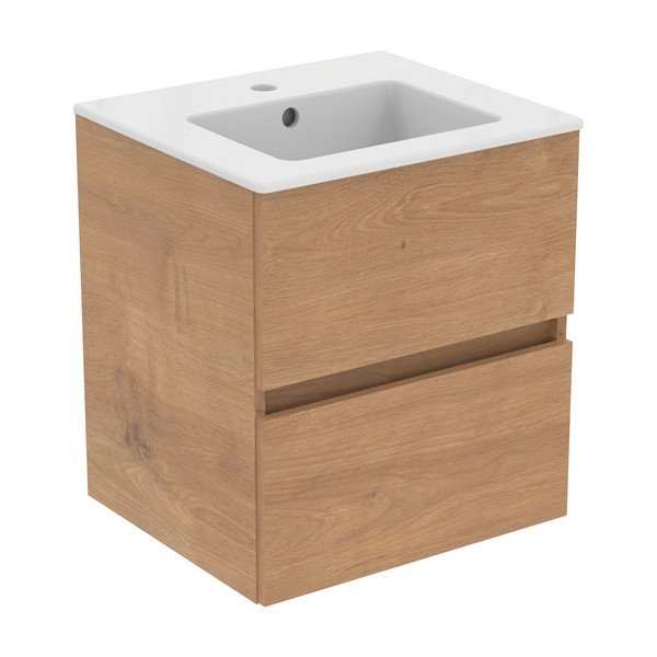 Zidni ormarić za ispod umivaonika u dekoru hrasta u prirodnoj boji 50x55 cm Eurovit+ – Ideal Standard-image-2