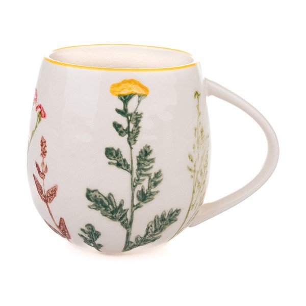 Bijela porculanska šalica 500 ml Flower Garden – Dakls