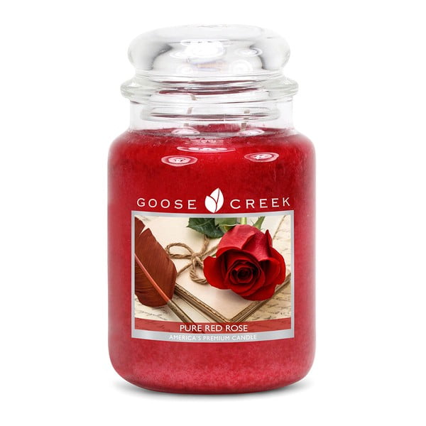 Mirisna svijeća u staklenoj posudi Goose Creek Red Rose, 150 sati gorenja