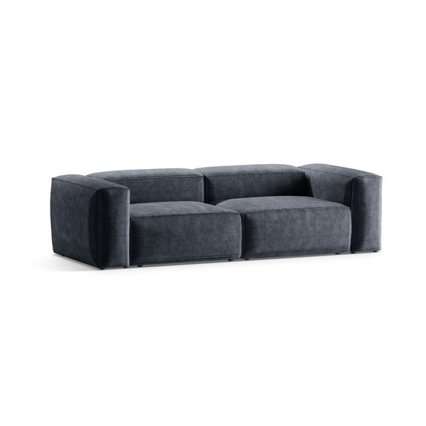 Prljavo plava sofa od samta 264 cm Bergamo – Cosmopolitan Design-image-1