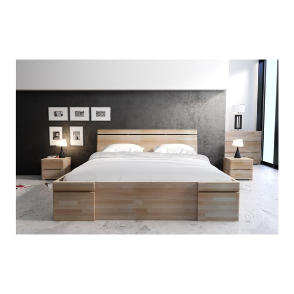 Bračni krevet od bukovog drveta sa ladicom SKANDICA Sparta Maxi, 180 x 200 cm-image-4