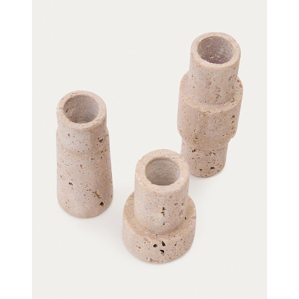 Kameni svijećnjaci u setu 3 kom Majid – Kave Home-image-4