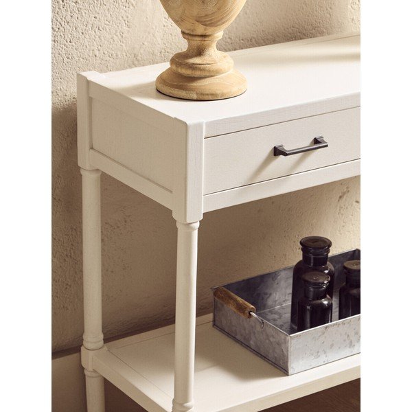 Bijeli pomoćni stol od masivnog bora 35x91 cm Heritage – Premier Housewares-image-3