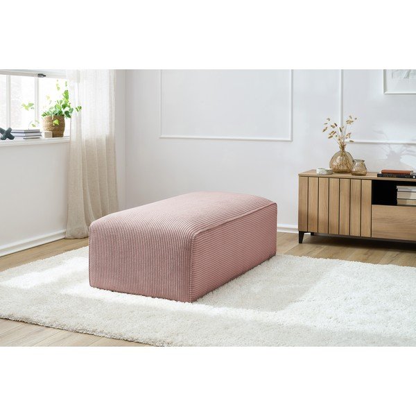 Ružičasti modularni tabure od samta Megeve – Bobochic Paris-image-4