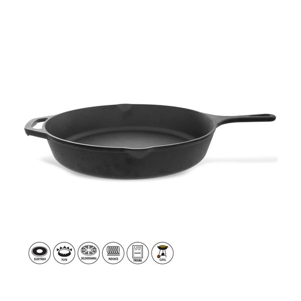 Tava od lijevanog željeza ø 30 cm Litina – Orion-image-2