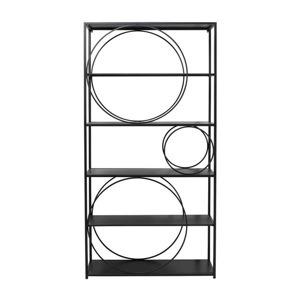 Crna metalna biblioteka 100x200 cm Circle – Kare Design