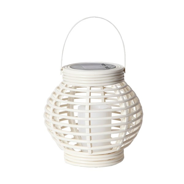 Bijela solarna LED lampa prikladna za eksterijer Star Trading Rotang, visina 16 cm