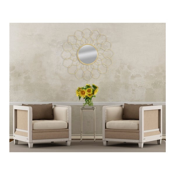 Zidno ogledalo zlatne boje Mauro Ferretti Girg, ⌀ 90 cm-image-3