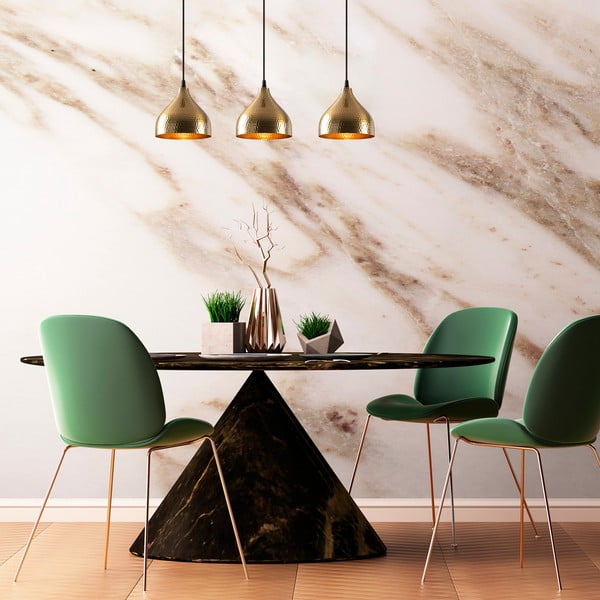 Viseća svjetiljka u zlatnoj boji s metalnim sjenilom Tattoo – Opviq lights-image-1