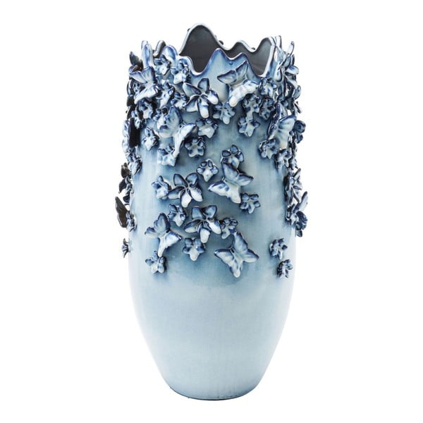 Plava vaza Kare Design Butterflies, 50 cm