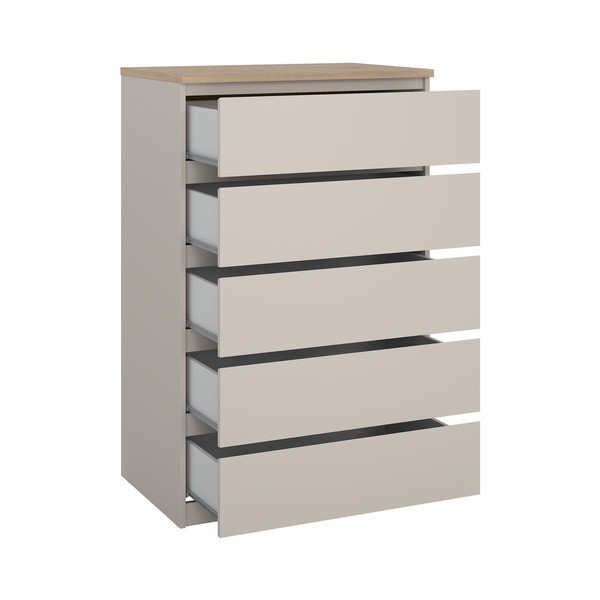 Krem komoda 77x121x50 cm Naia – Tvilum-image-3