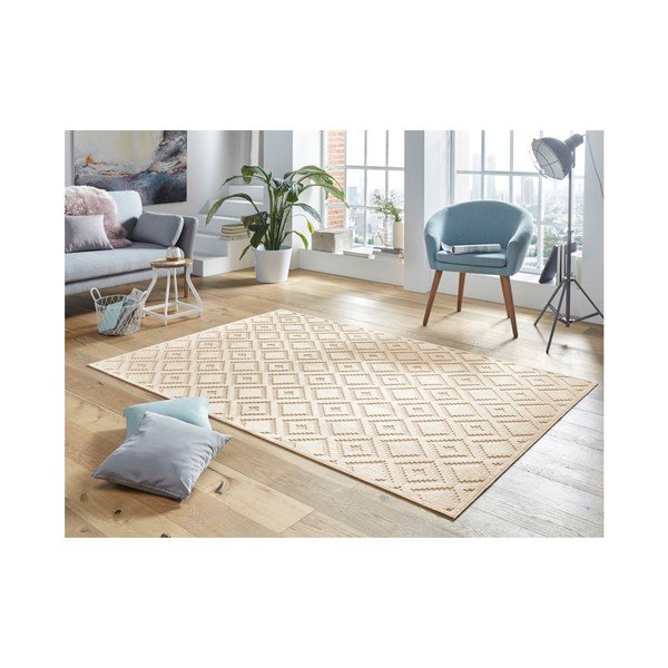 Krem tepih od viskoze Mint Rugs Iris, 80 x 125 cm-image-3