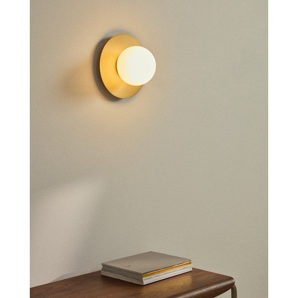 Bijela/u zlatnoj boji zidna lampa ø 25 cm Brisia – Kave Home-image-1