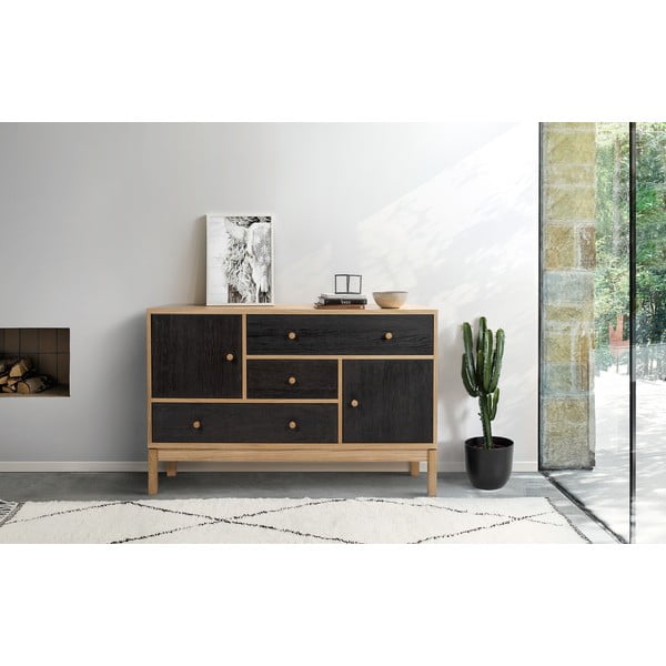 Crno-smeđa Woodman AbbeyWood komoda-image-1