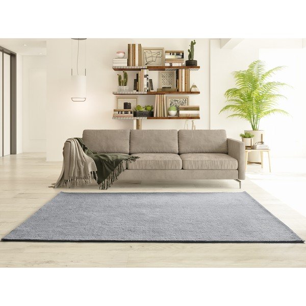 Sivi tepih od mikrovlakana 80x150 cm Coraline Liso – Universal-image-2