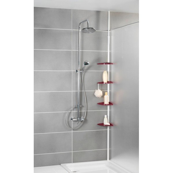 Ružičasta teleskopska tuš polica Wenko Compact-image-1