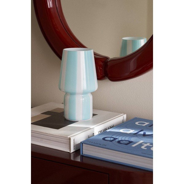 Bijela/plava staklena stolna lampa (visina 21,5 cm) Carlo – Ellos Home-image-2