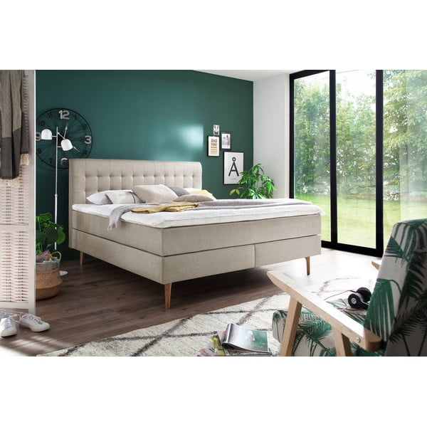 Bež boxspring krevet 160x200 cm Massello – Meise Möbel-image-1