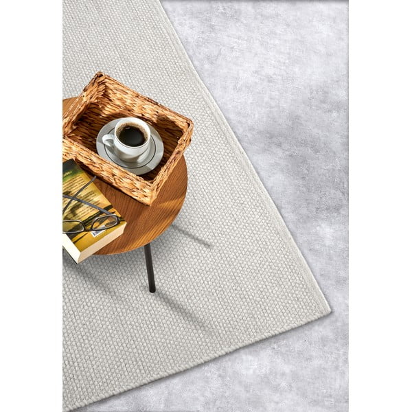 Krem ručno rađen tepih od mješavine vune 190x280 cm Pradesh Natural White – Elle Decoration-image-2