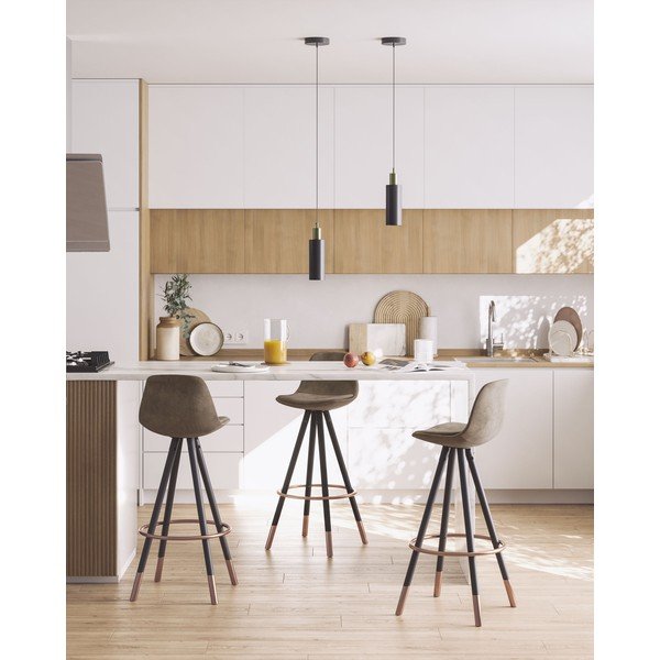 Smeđa barska stolica (visine sjedala 75 cm) Slad – Kave Home-image-1