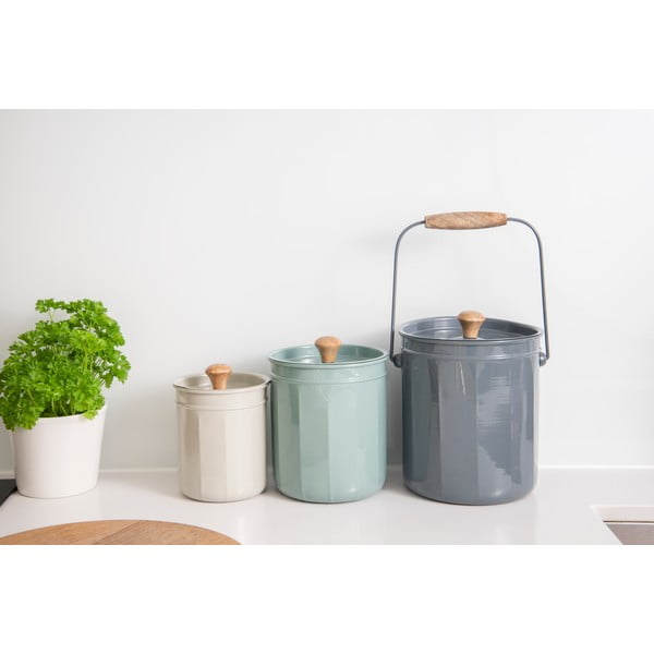 Posude za kompostirani otpad od nehrđajućeg čelika u setu od 3 kom - Kitchen Craft-image-3