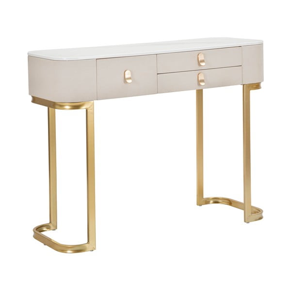 Bež/u zlatnoj boji pomoćni stol 40x100 cm Beauty – Mauro Ferretti