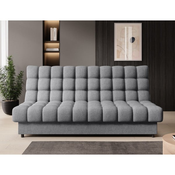 Siva sklopiva/s prostorom za odlaganje sofa od šenila 197 cm Clareta – ELTAP-image-1